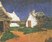 Three White Cottages in Saintes-Maries (nn04) Vincent Van Gogh